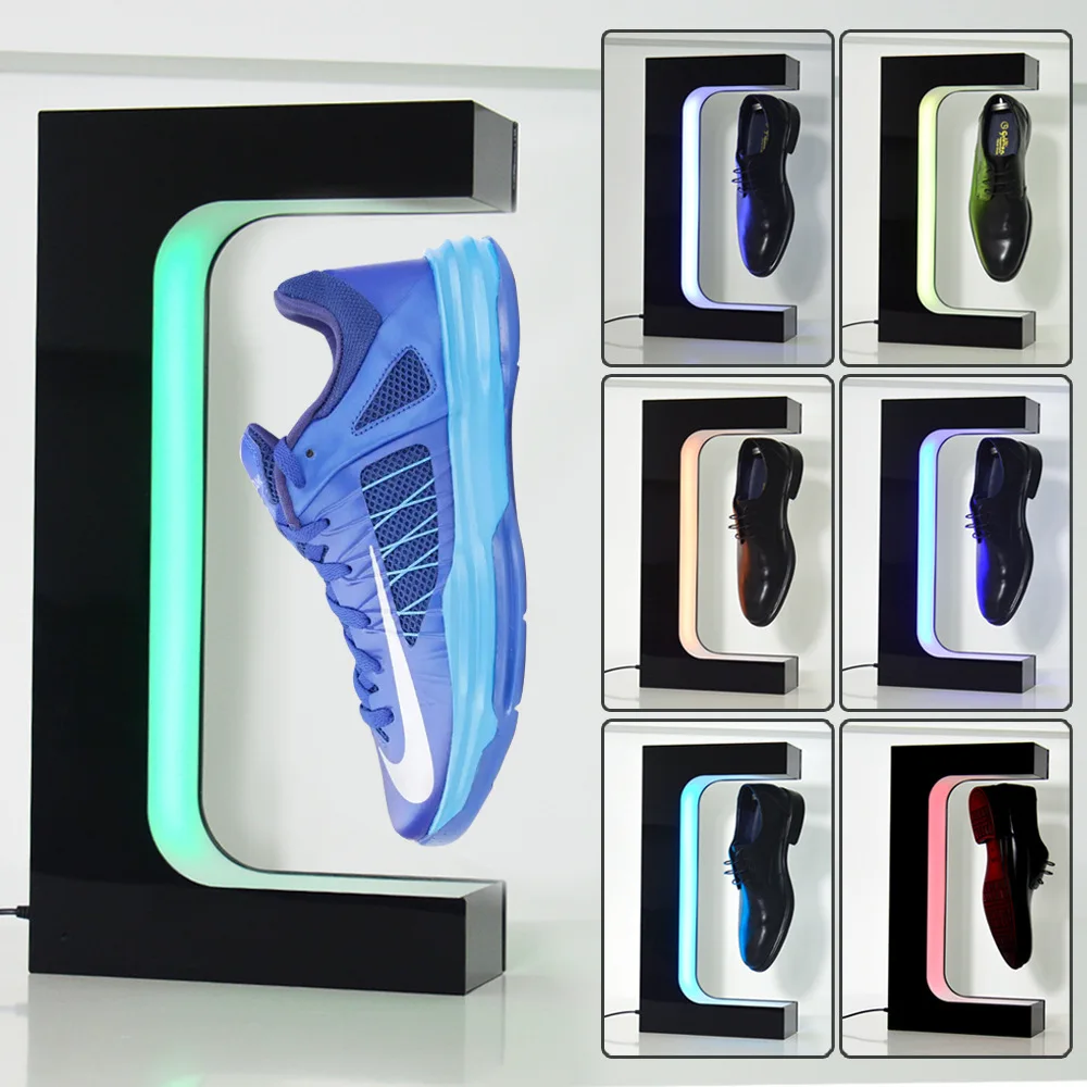 

Magnetic Levitation Shoe Rack Acrylic Product Display Rack Luminous Electric Rotary Magnetic Levitation Shoe Display Rack