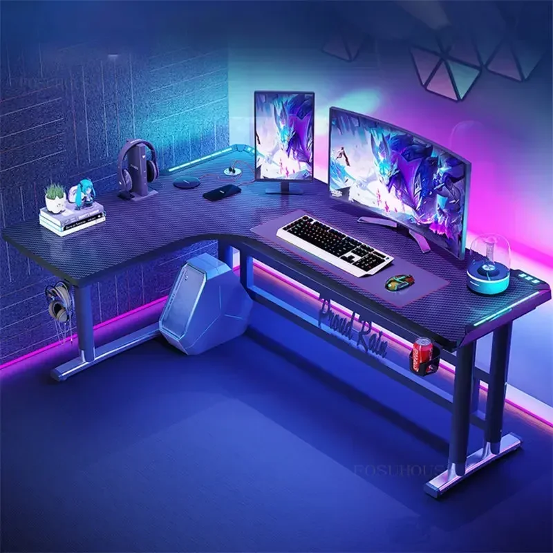 

Simple Corner Gaming Table Desktop Computer Desks Home Bedroom Writing Office Table L Shaped Gaming Desks Double Computer Table