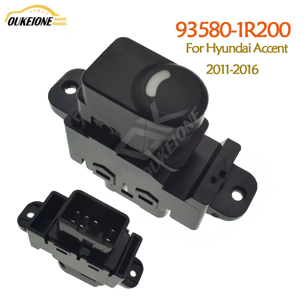 93580-1R200 Front Right Electric Window Control Switch Glass Lifter Button for Hyundai Accent 2011 2012 2013 2014 2015 2016