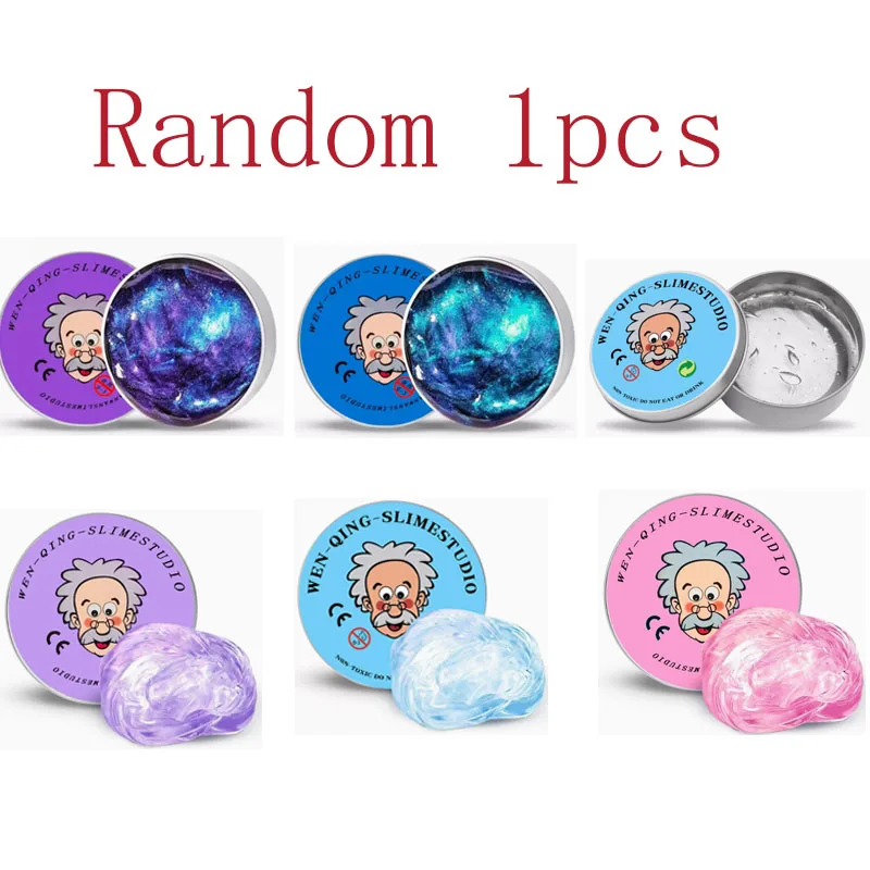 New Stress Relief Toys Old Man Liquid Squishy Transparent Crystal Slime Fluffy Foam Putty Kids Safe Bouncy Stretchy Color Slime