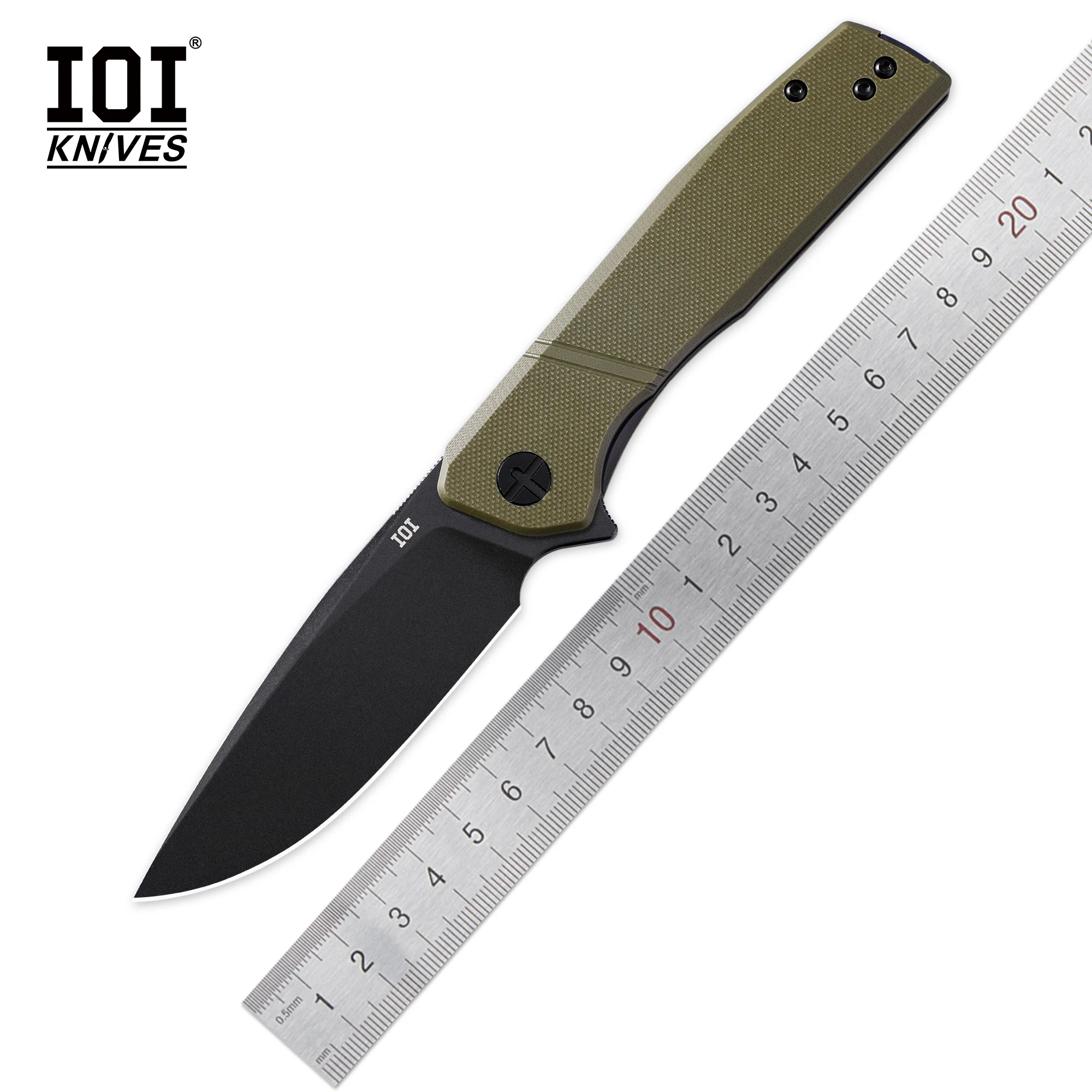 

IOI I51584 Folding Knife Pocketknives Jackknife G10 Handle 14C28N Steel Coltello Survival Hand Tools EDC Camping Cutting