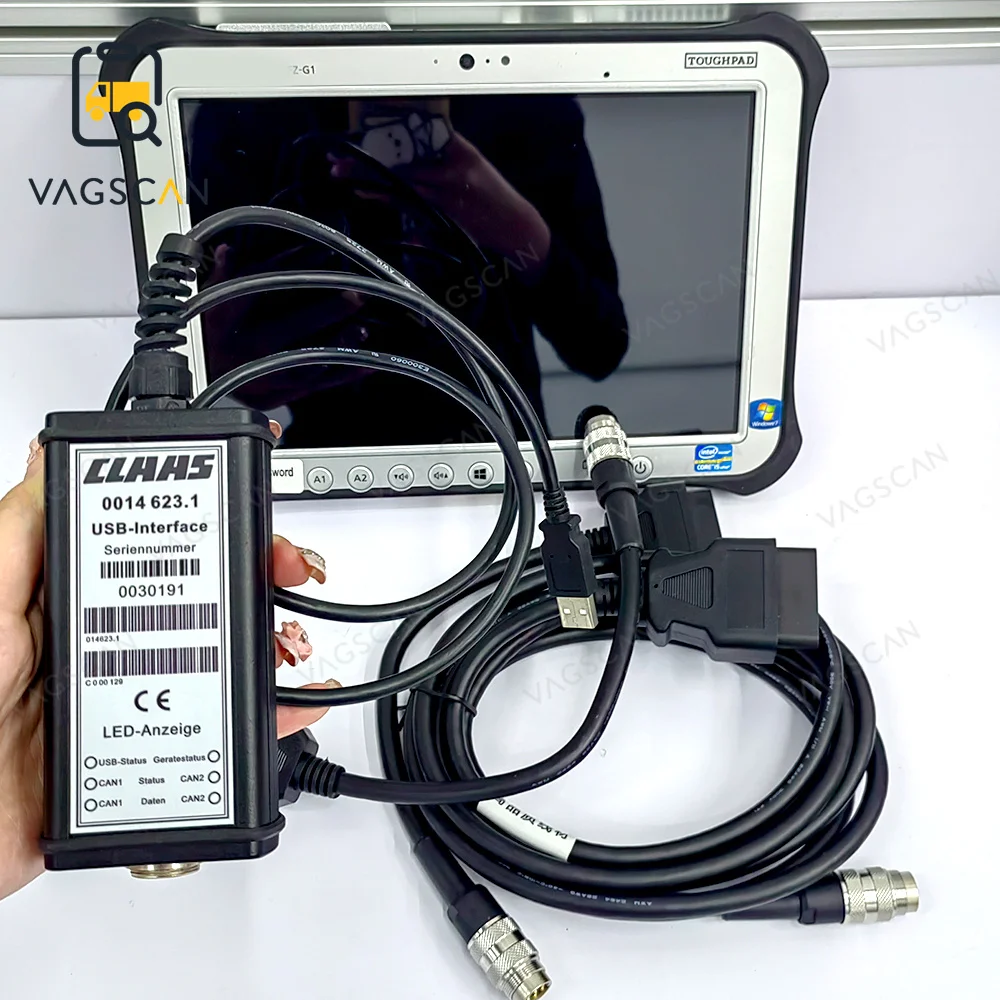 FZG1 tablet  For CLAAS CDS 7.5.1 Interface DIAGNOSTIC KIT CAN-interface agriculture construction truck excavator diagnostic tool