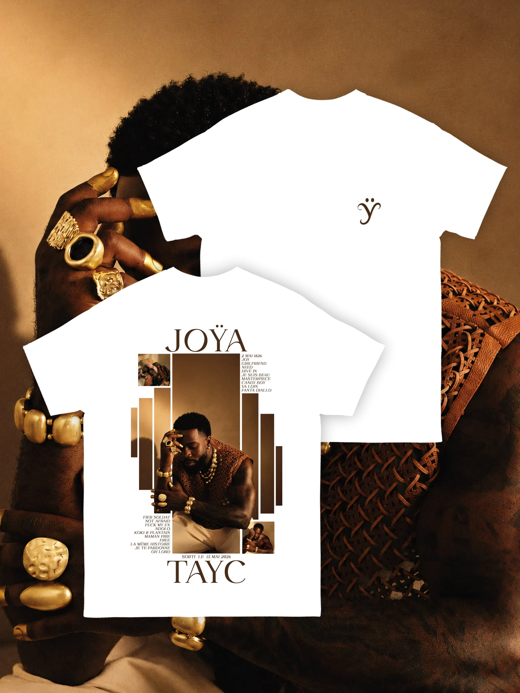 Singer Tayc JOŸA Album JOYA 2026 Merch T shirt 100%Cotton Unisex Men‘s Women's T-Shirt Y2k Afro-love R&B Fans Casual Popular Tee