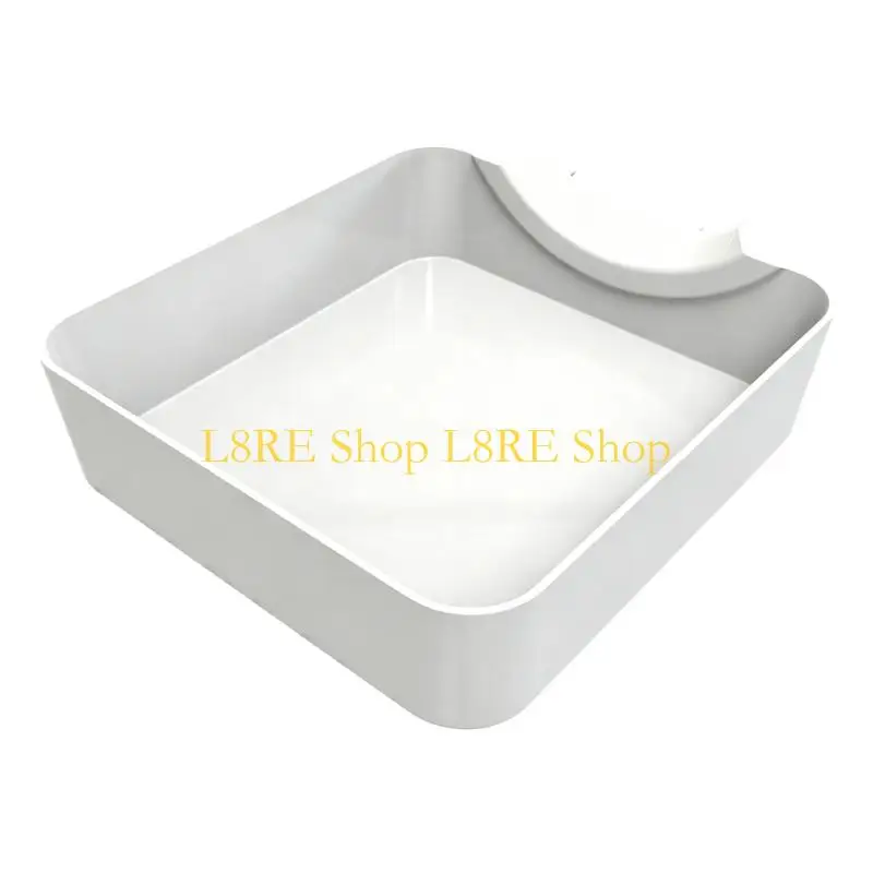 L8RE Washing Machine Drain Pan, Plastic Washer Tray with Raised Spill Control for Laundry Room and Moisture Care