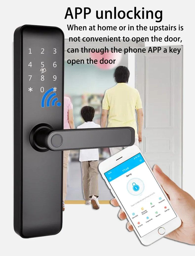 Intelligent smartlock door electronic door lock smart fechadura digital