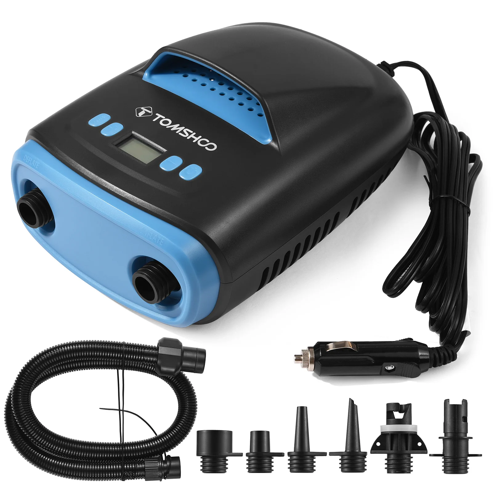 

SUP 22 PSI Dual Stage Electric Air Pump 12V 110W Intelligent Inflatable Pump for Inflatable SUP Stand Up Paddle Surfing Board