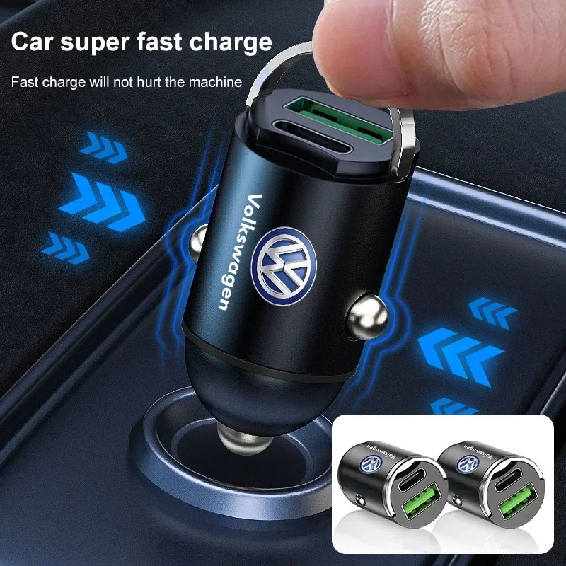 

Новое автомобильное быстрое зарядное устройство USB Type-C, адаптер для зарядки, аксессуары для Volkswagen VW Golf Amarok T5 Phaeton ID3 Tiguan T-Cross GTI
