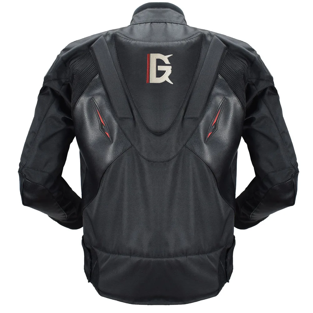 Protective Motorcycle Racing Suit Set with Airbag Hump  Design  Four Seasons Durable Textile Riding Gear for Men