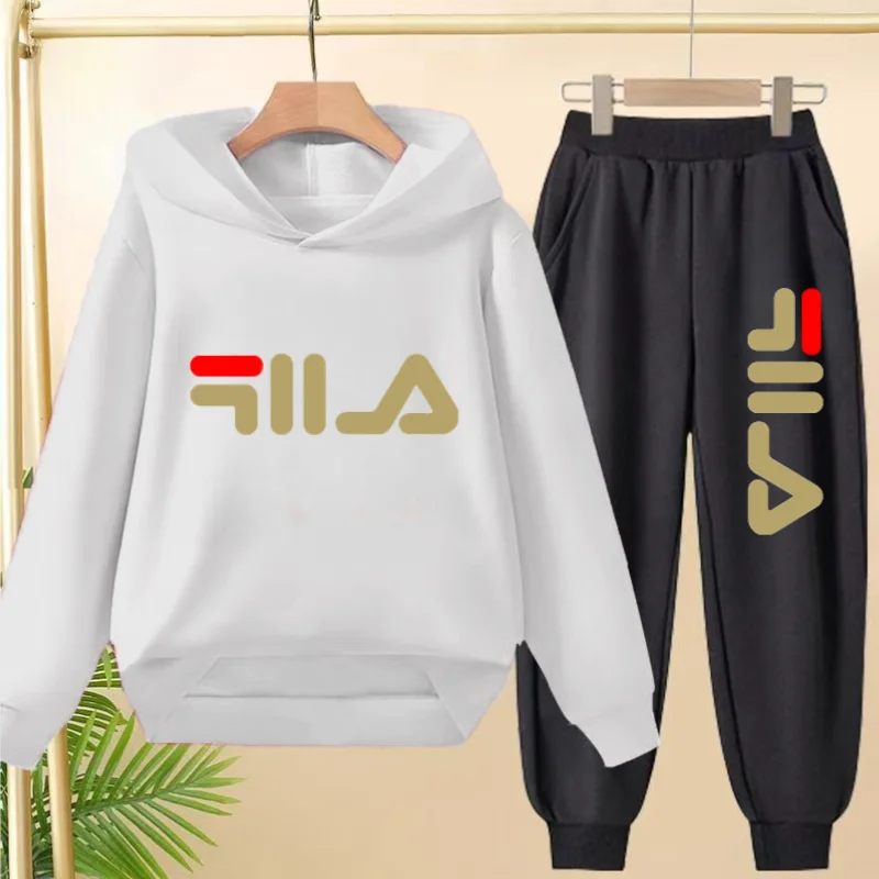 2025 Spring Autumn Outfits Letter Print Two-piece set Hoodie+Pants Tracksuits 3-12 Yrs Cute and charming Leisure Children Clothe