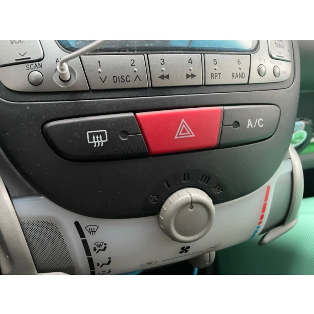 Car styling For Citroen C1 Peugeot 107 Toyota Aygo Mk1 Hazard Warning Indicator Light Switch Emergency Control Button 6490.NG