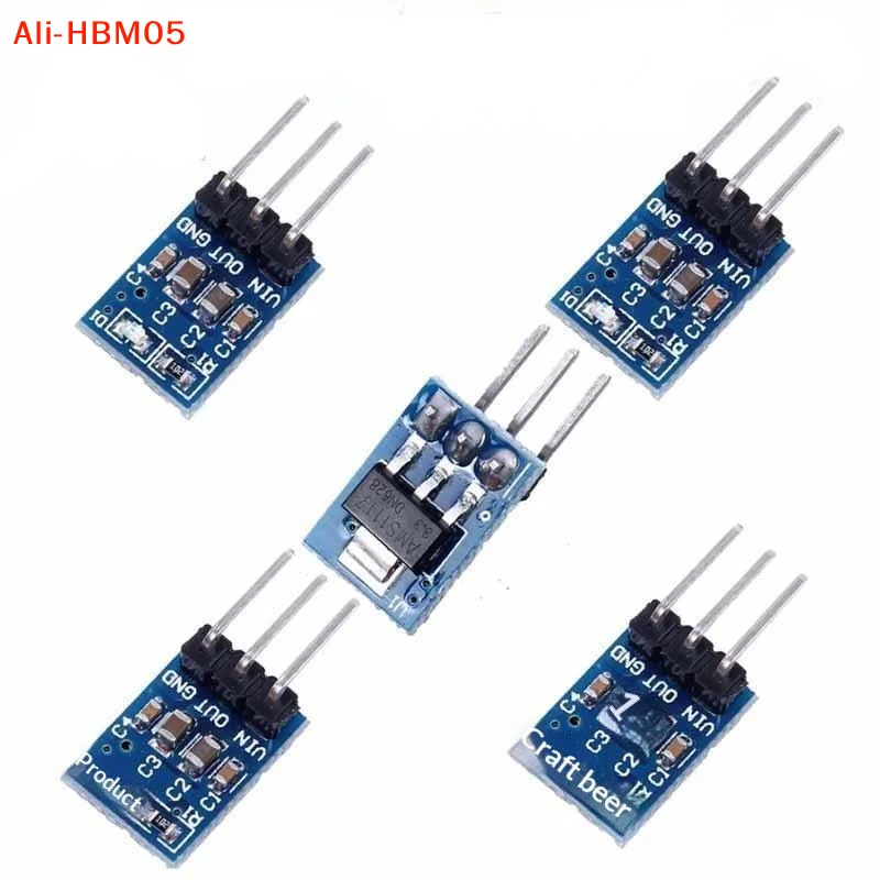 (HB05)1/3/5Pcs AMS1117-3.3 LDO Linear Regulator Board 800mA AMS1117 3.3V Power Supply Module DIY Accessories