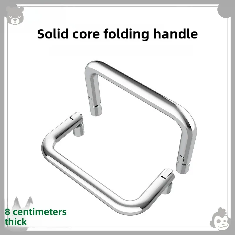 304 Stainless Steel Folding Handle for Industrial Distribution Box Drawer Cabinet Door Hardware