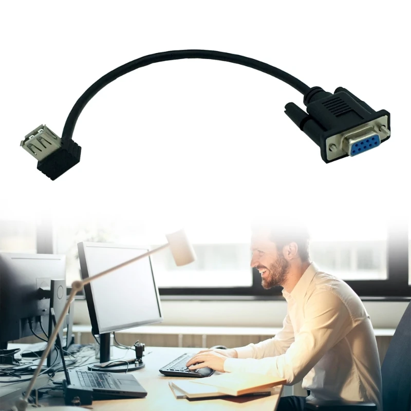 USB 2.0 A Female-RS232 DB9 Female 직렬 케이블 어댑터 변환기(직렬 플러그 장치용)는 장치 연결을 향상시킵니다.