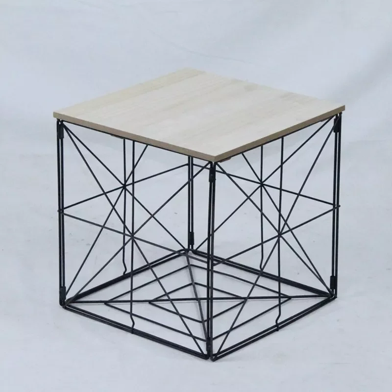 

2022 hot-selling multi-functional square metal side table storage basket