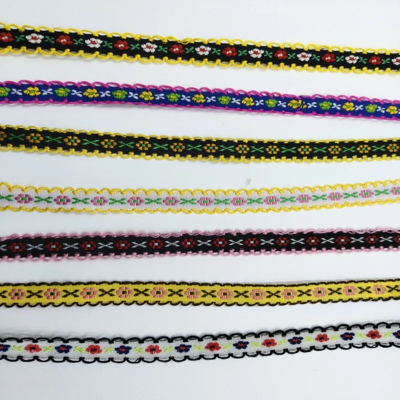 

Ethnic Style Jacquard Ribbon Trim Embroidery Clothing Accessory Red Ribbon Decoration DIY Handmade
