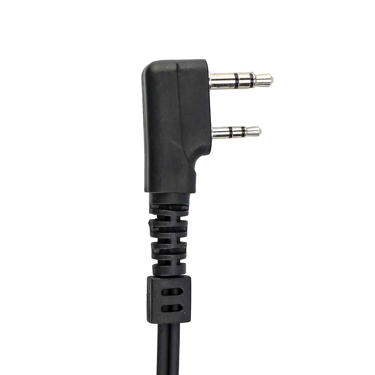 Retevis ETK007 Micrófono de garganta ajustable con PTT de dedo para Baofeng UV-5R Estilo Kenwood Doble aguja Incluye dos auriculares