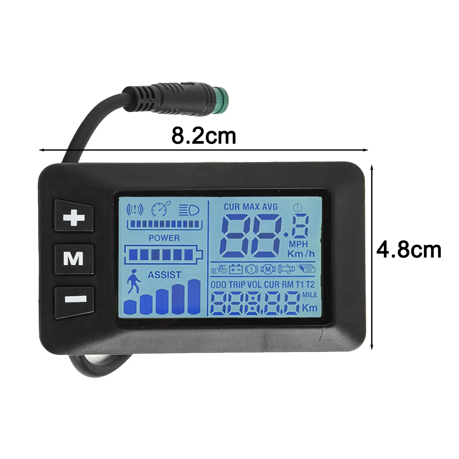 5 Pin LCD Display GD01 Waterproof Design for Electric Bikes Real Time Monitoring for 24V/36V/48V Power Systems