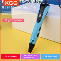 Kids 3D Printing Pen with LCD Display 0.7mm Diameter 1.75mm PLA Support DIY Drawing Painting Educational Toys Birthday Gifts