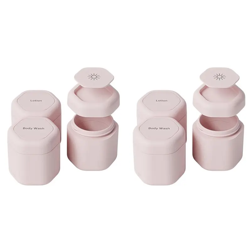 【ORNAMENT】6-teiliges 1,32-Unzen-Behälter-Set für Körperpflegekapseln, magnetische Behälter mit Deckeln, Reiseutensilien zum Mitn
