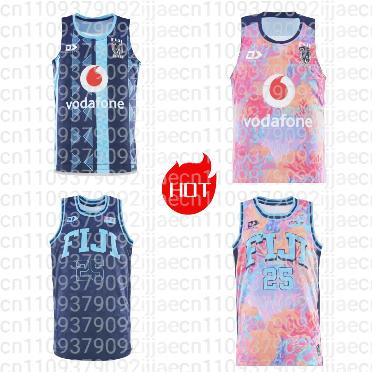 Summer Men's New Fiji Barty Rugby Training Suit Sports Quick-drying Vest Top A Breathable Sports Top for Both FamilyMatching