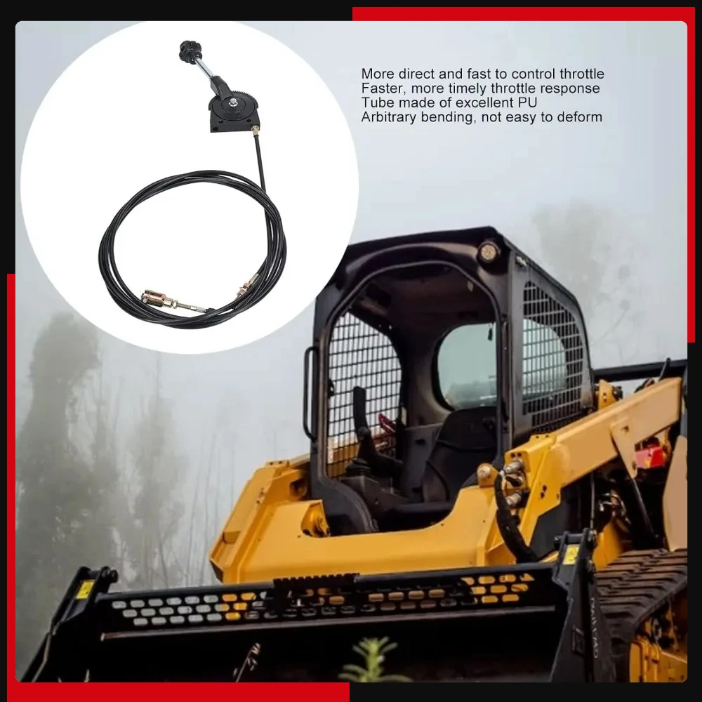 

Excavator Manual Throttle Cable, 3.5M Universal Throttle Cable Replacement Excavator Motor Control Cable, Stainless Steel Joint