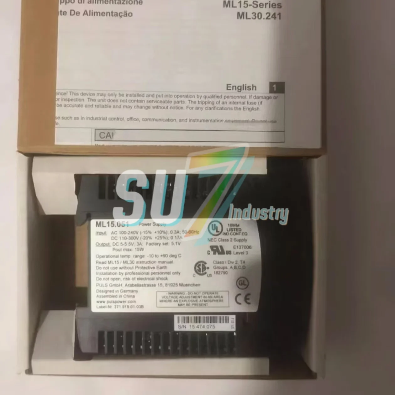 

Power Supply New In box ML50.101 ML50.102