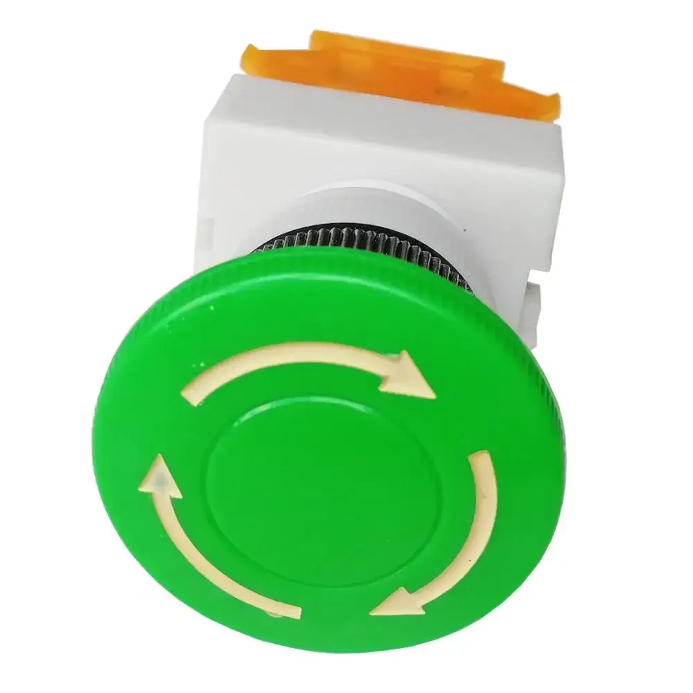 2 قطعة 10A 660 فولت IP55 1NO 1NC رأس الفطر الذاتي قفل الطوارئ وقف الضغط على زر الضغط 22 مللي متر LAY7 (PBCY090) LAY37