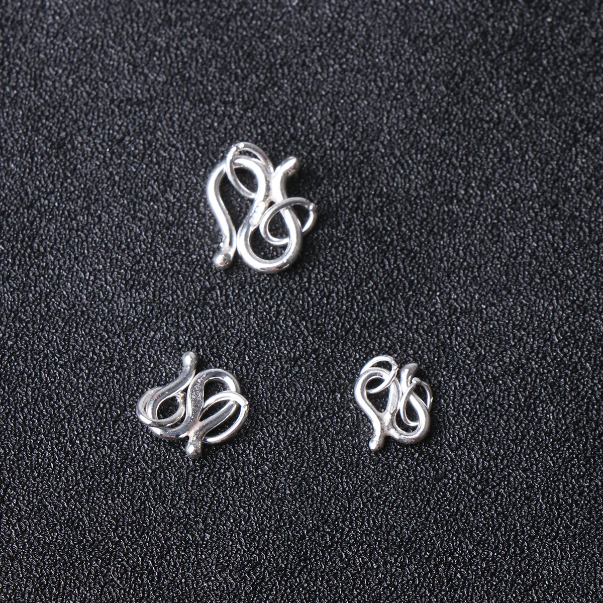 3 قطع من مشابك الخطاف على شكل حرف S من الفضة الإسترليني، ملحقات مجوهرات خفيفة الوزن، موصلات لسوار القلادة، مشبك صنع المجوهرات بنفسك #4