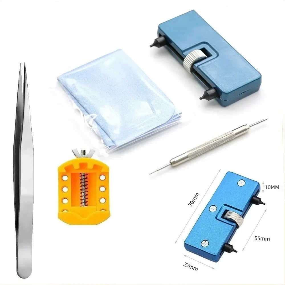 Set 3 in 1 Kit di sostituzione della batteria dell'orologio Chiave per rimozione posteriore Ruota la copertura aperta Apri della cassa Dispositivo di rimozione della manutenzione della parte posteriore dell'orologio da polso