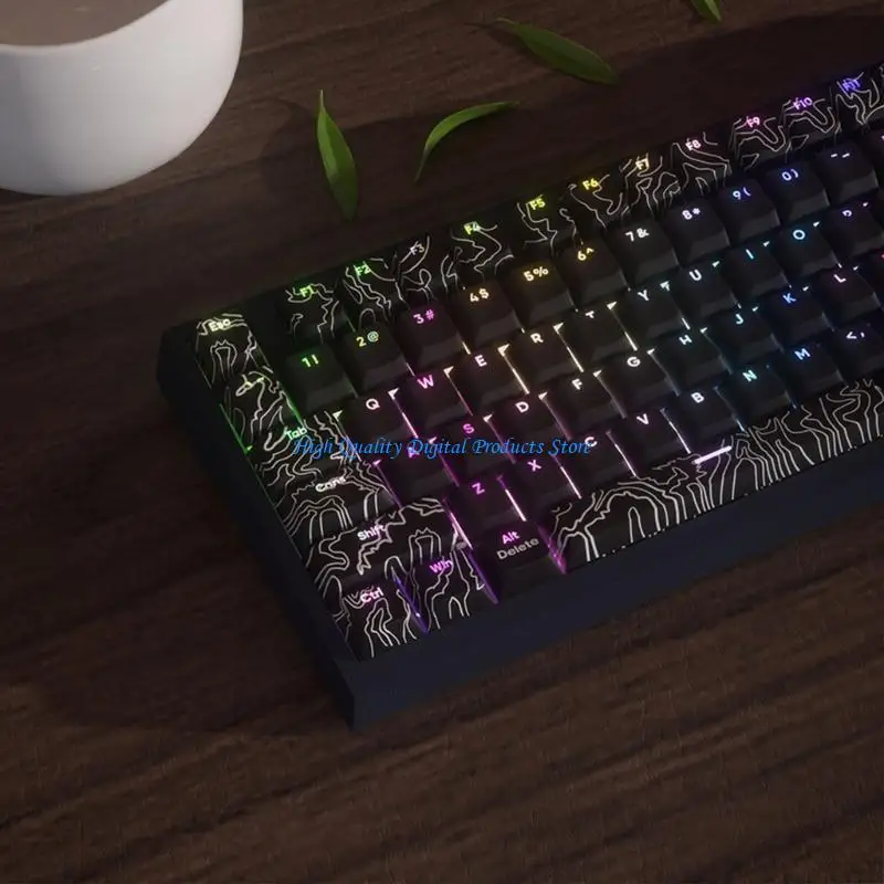 

U2JE 135 клавиш высоты высоты PBT Клюки с двойной выстрелом 5Sides Dye Сублимация для механической клавиши клавиш