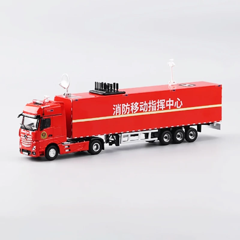 1:64 Scale Command Rescue Vehicle Diecast Alloy Truck Model Finished Product Simulation Toy Collection Static Model Ornament