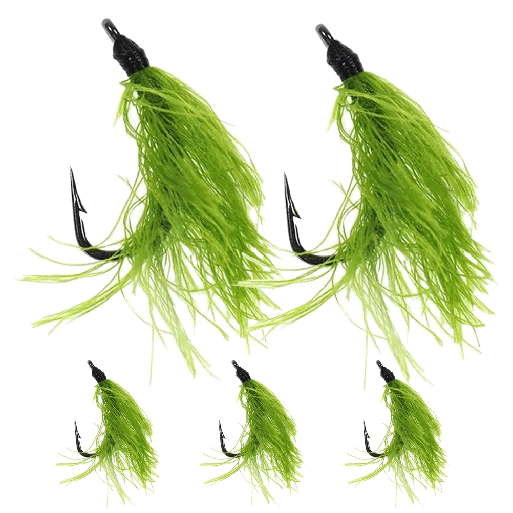 

5 Pcs Set Freshwater Aquatic Fly Hook Fishing Tackle Kit Portable Hooks 300X110X110CM Metal Rubber