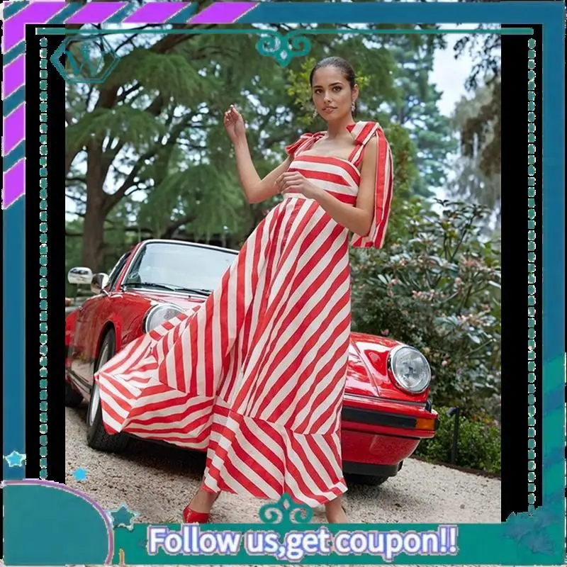 A09P 여성 여름 플로럴 민소매 맥시 드레스 캐주얼 스파게티 스트랩 티어드 플로위 비치 롱 드레스