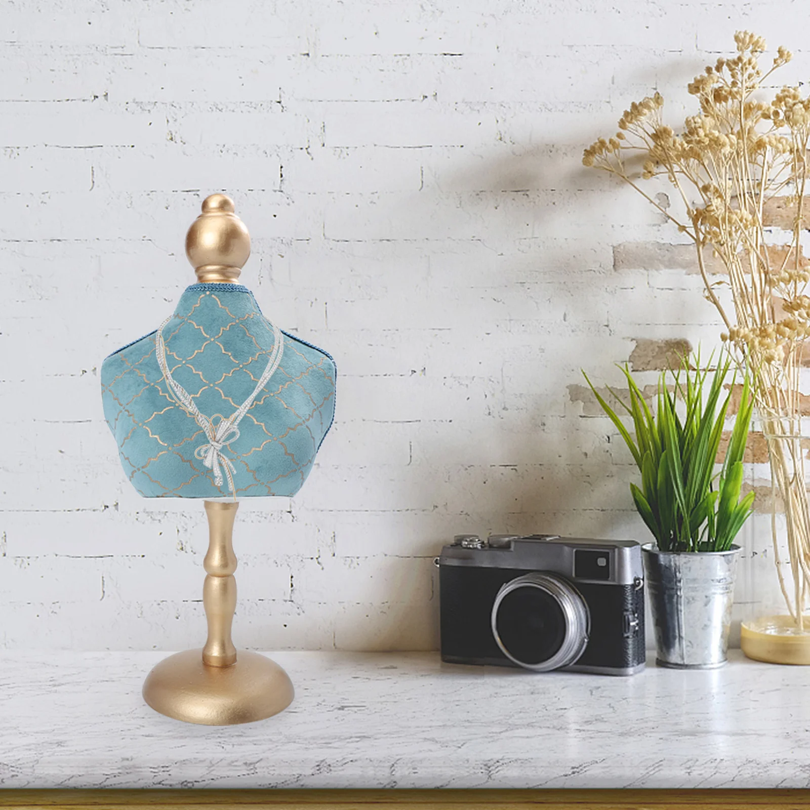 Necklace Showcase Stand Jewelry Holder Elegant Necklace Rack Organizer for Desktop Display Decorative Home Jewelry Storage