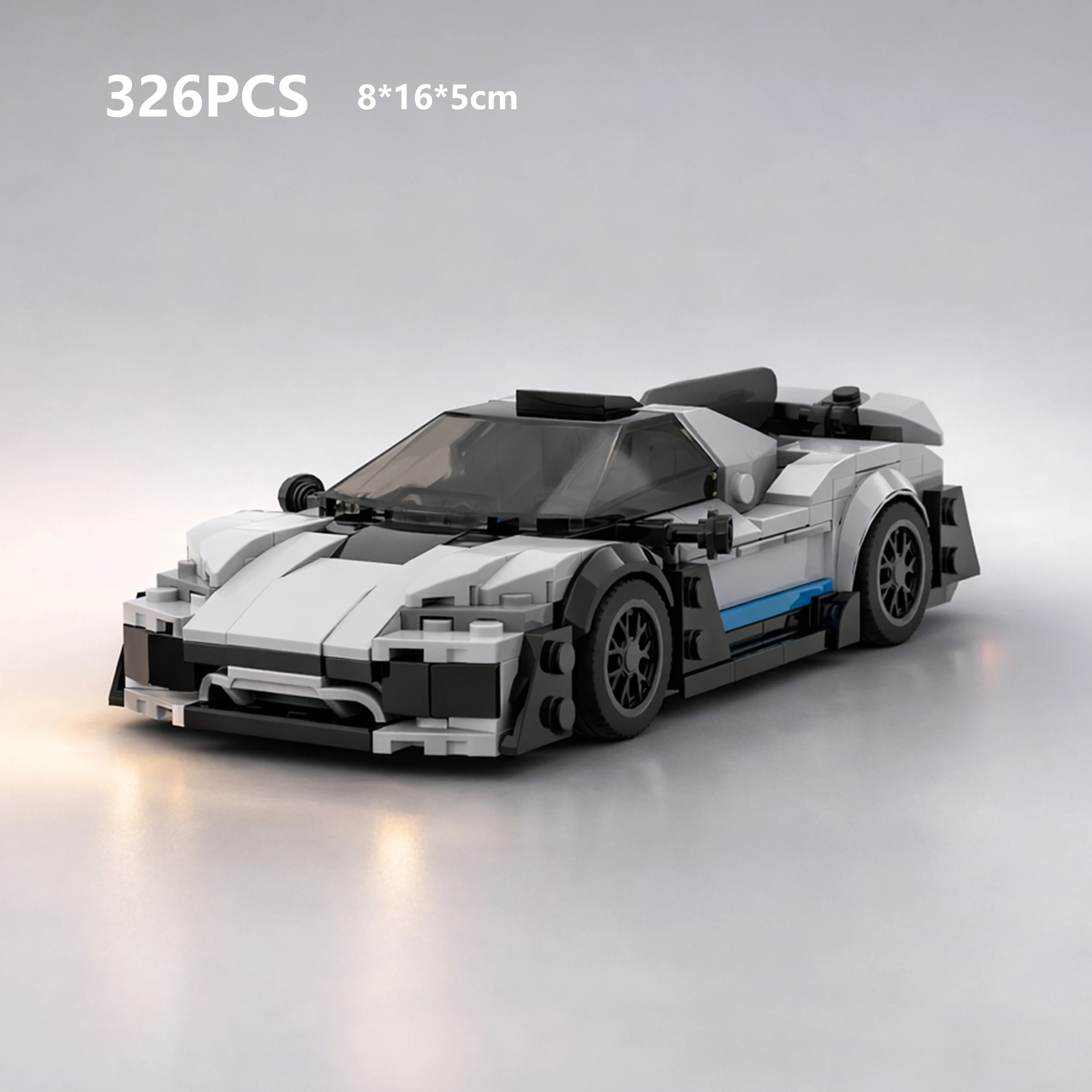 MOC ONE Style Hypercar 326PCS 8 Stud Wide Small Bricks Building Blocks Model Assembly Toy Car Gift Wholesale