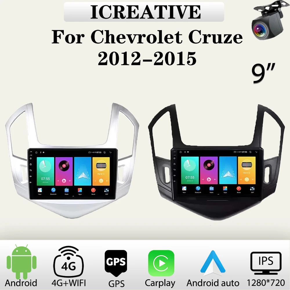 

Автомобильный радиоприемник Android для Chevrolet Cruze 2008-2014, мультимедийный плеер Carplay, 2Din, автомобильная стереосистема, авторадио, 9-дюймовый головное устройство, навигация, GPS