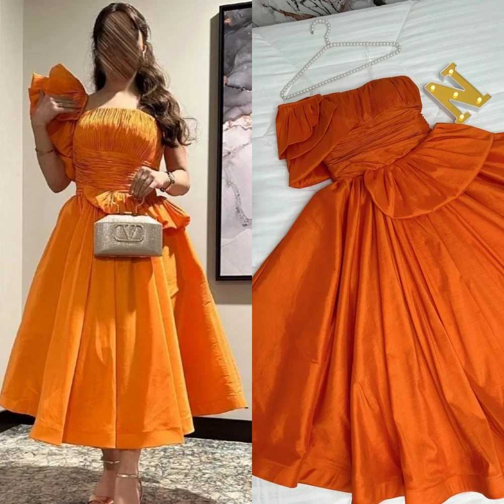 Vestido Midi plisado con banda para cumpleaños, traje de un hombro a medida, ideal para ocasiones