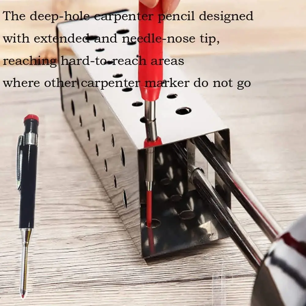 جميع المعادن حفرة عميقة بمناسبة قلم رصاص المدمج في مبراة 2.8 مللي متر الصلبة نجار قلم رصاص الحفرة العميقة بمناسبة طويلة رئيس دفع قلم رصاص