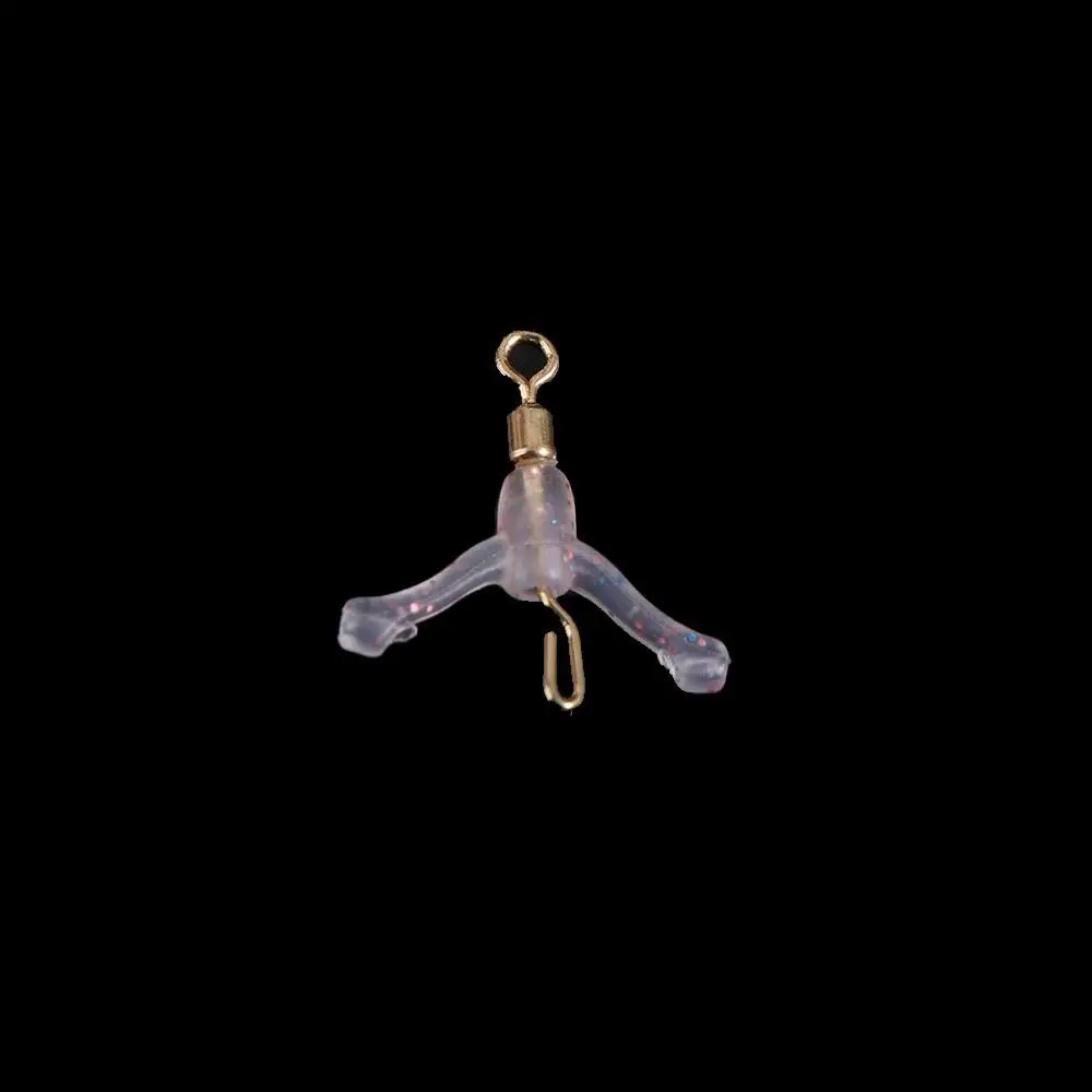 Y-Shaped Swivel Ring Fishing Subline Splitter Space Beans Wire Clamps Fishing Line Contactor Silica Gel Three-fork