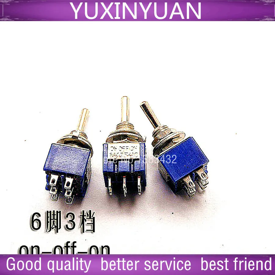 Toggle switch toggle switch MTS203 6 a 3 a/250 v/250 v double 6 foot 3 gears 10PCS/LOT  /lot YUXINYUAN IC CHIP