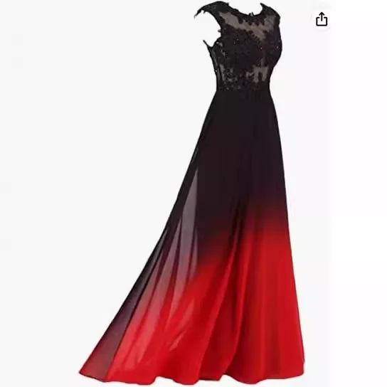 

AliExpress Gradual Change of Color Slim and Thin Big Swing Trailing Long Dress Banquet Reception Host Large Size Evening Dress