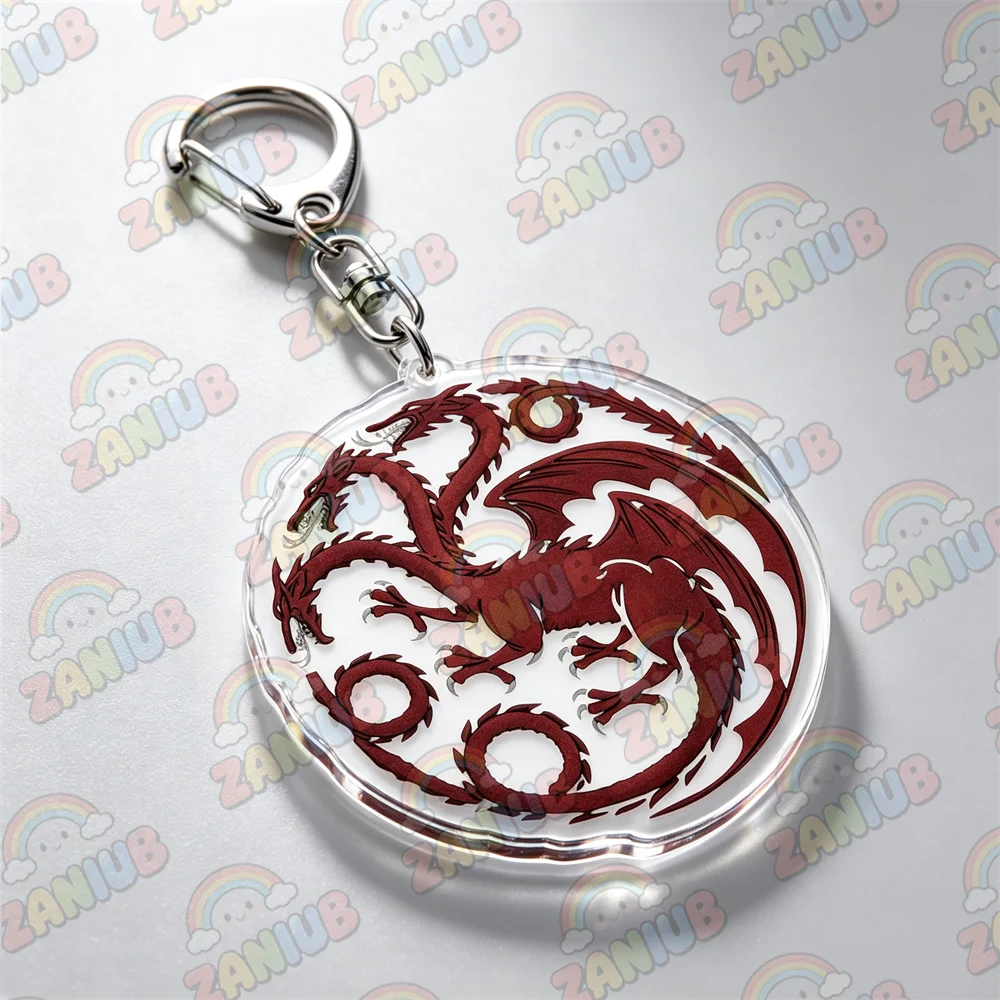 Hot Fourth Wing Fantasy Dragons Keychains for Accessories Jewelry Acrylic Key Ring Purse Phone Bag Charms Friends Fans Gifts