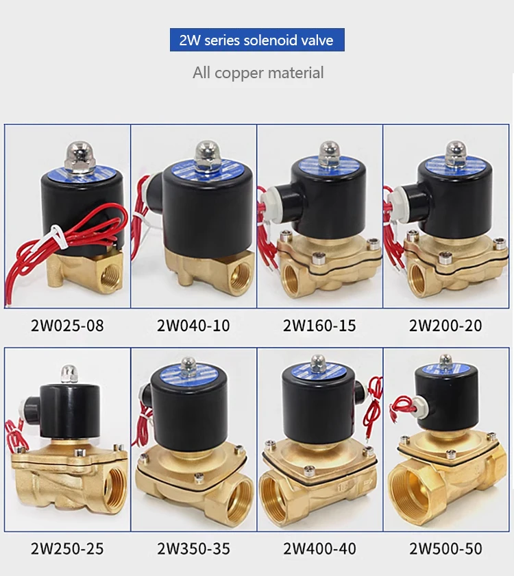 Elettrovalvola Normally Closed Solenoid Valve 12V Water Valve AC220V Air Valve DN8/10/15/20/25/50 Electric Valve 1/4' 3/8' 1/2' 3/4' Co Pneumatica — dettaglio 1