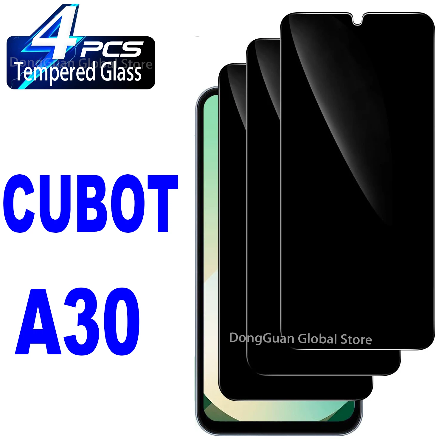 

For CUBOT A30 Anti Spy Protector Privacy Screen Tempered Glass Film