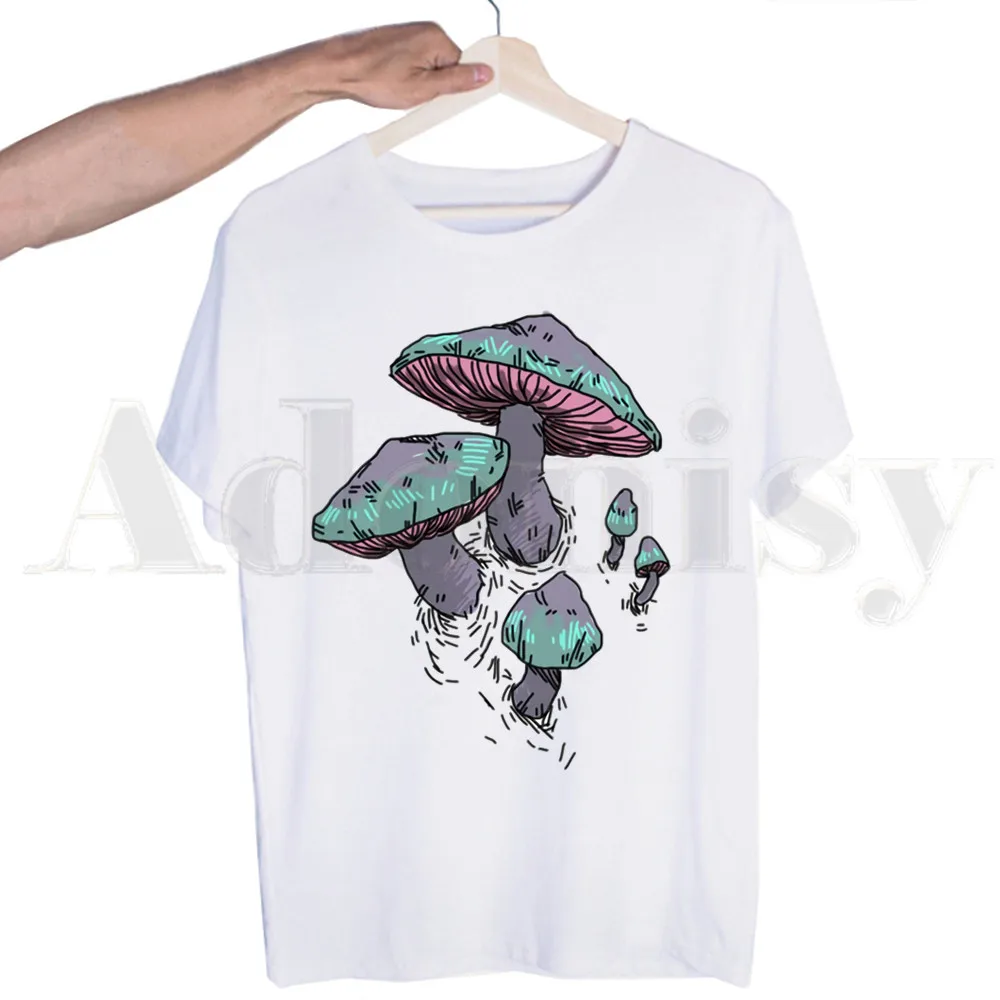 Mushroom Psychedelic Hallucination Short sleeves T-shirt Men Print T shirt Men Tops Tees Men's T-shirt