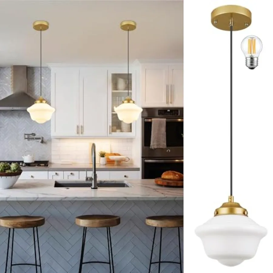 

Gold Schoolhouse Light Fixture " Milk Glass Light Fixture Mid Century Light Milk Glass Light Schoolhouse Light for Bedroom Dini