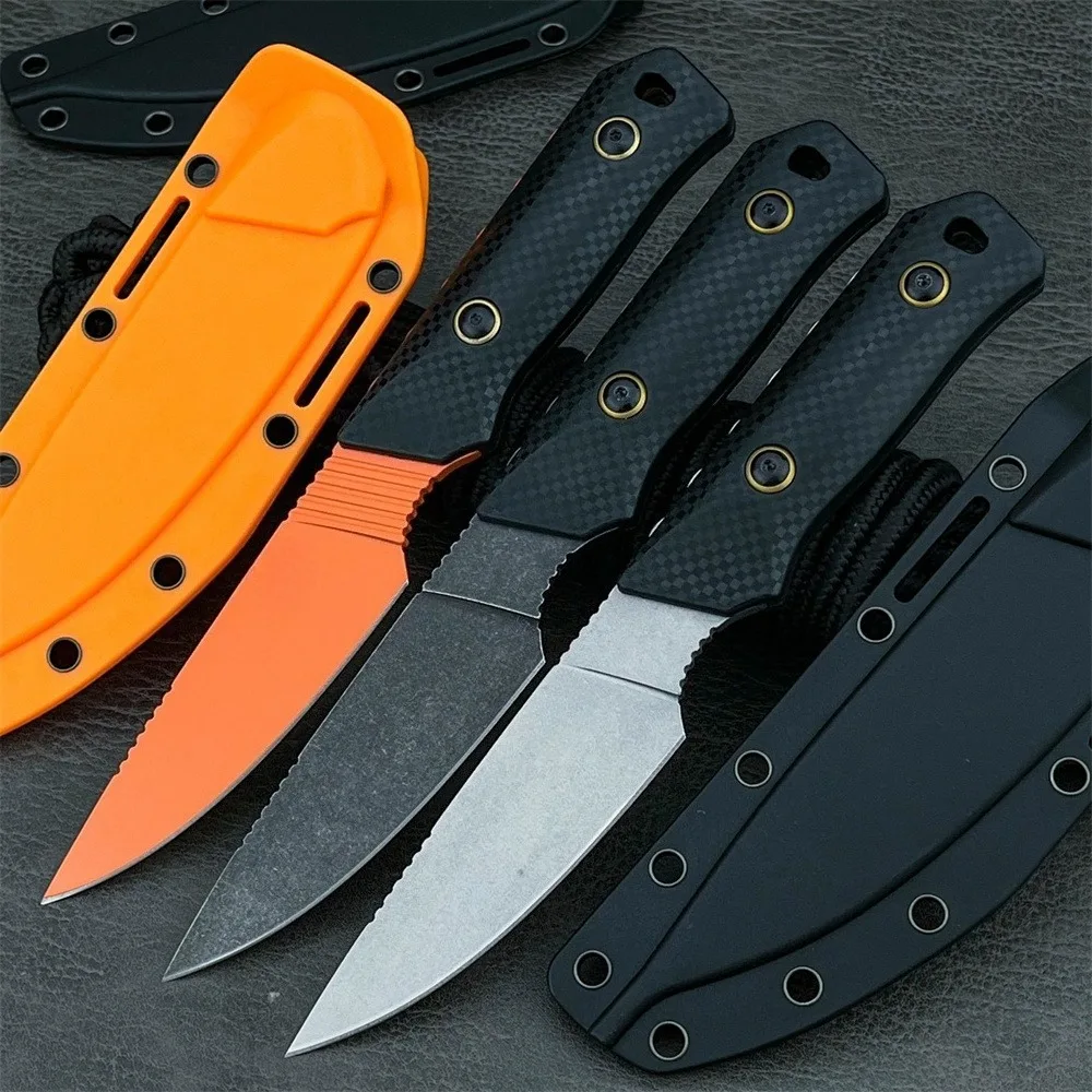 

Скрытый нож Canyon Hunter с фиксированным лезвием, стальное лезвие D2, ручка из нейлонового волокна с ножнами, тактический инструмент EDC для походов и охоты на открытом воздухе