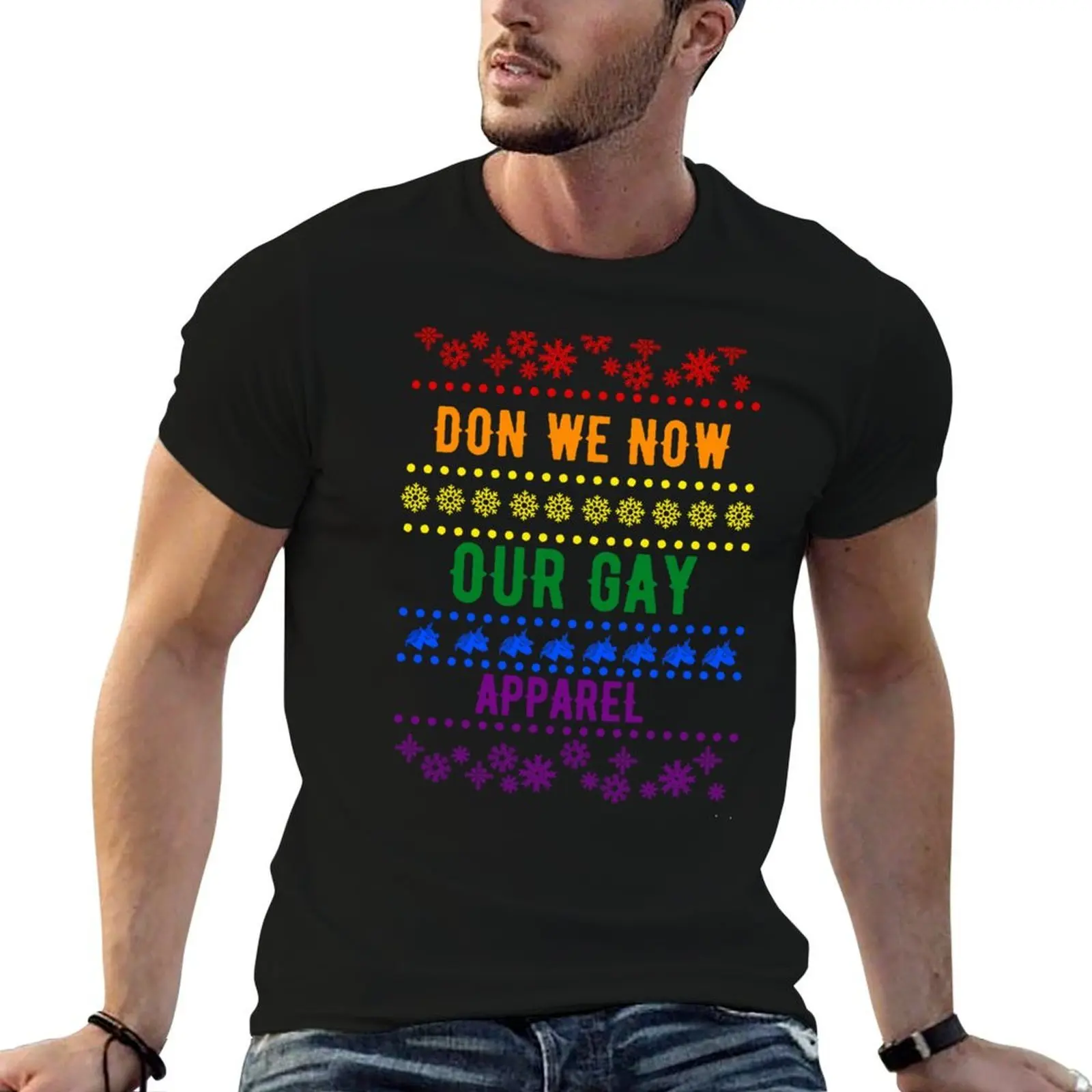 

Don We Now Our Gay Queer Apparel - LGBTQ+ Pride T-Shirt man t shirt cotton high quality graphic t shirts for man T-Shirt