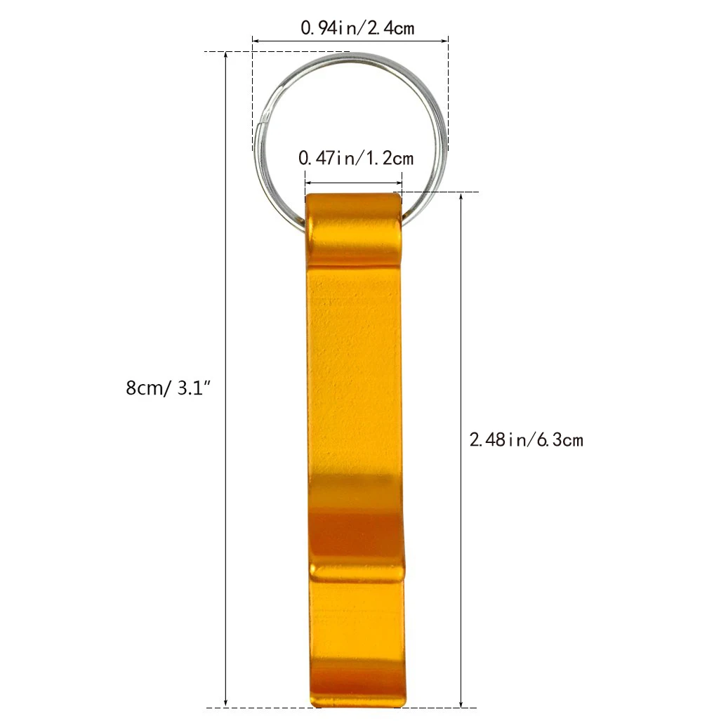 10-50Pcs Beer Bottle Openers Colored Bottle Opener Keychain Aluminum Alloy Colorful Mini Pocket Beer Beverage Opener