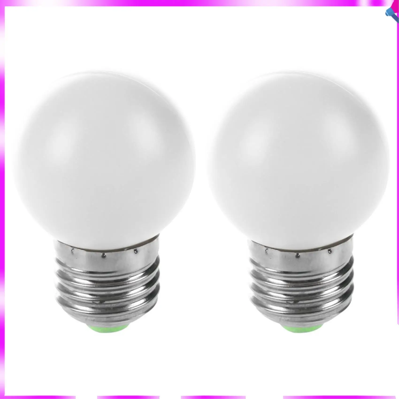 N96R 2X E27 LED Light White Bulb Plastic Bulb (0.5W Power, White)